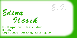 edina ilcsik business card